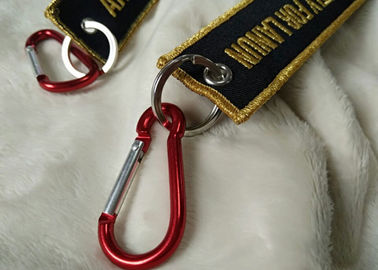2.5cm 3 डी गोल्ड कढ़ाई लोगो Keychains