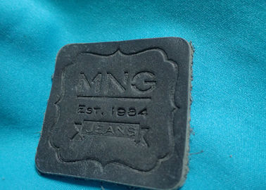 OEM जींस चमड़ा लेबल कस्टम मुद्रित उभरा लेदर पैच