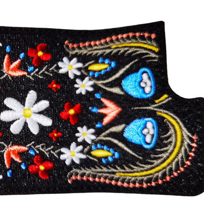 कस्टम डिजाइनर लोगो ब्रांड लोगो 3 डी फैशन जातीय शैली कढ़ाई पैच कपड़े के लिए